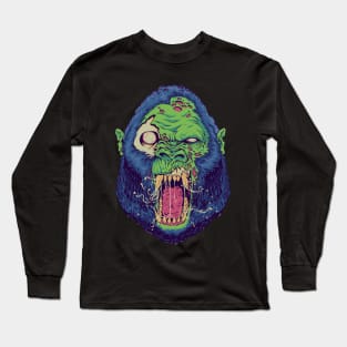 Zombie Martian green Gorilla attack Long Sleeve T-Shirt